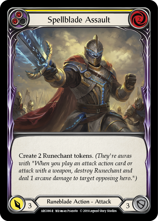 Spellblade Assault (Yellow) [ARC086-R] (Arcane Rising)  1st Edition Normal | Card Merchant Takapuna