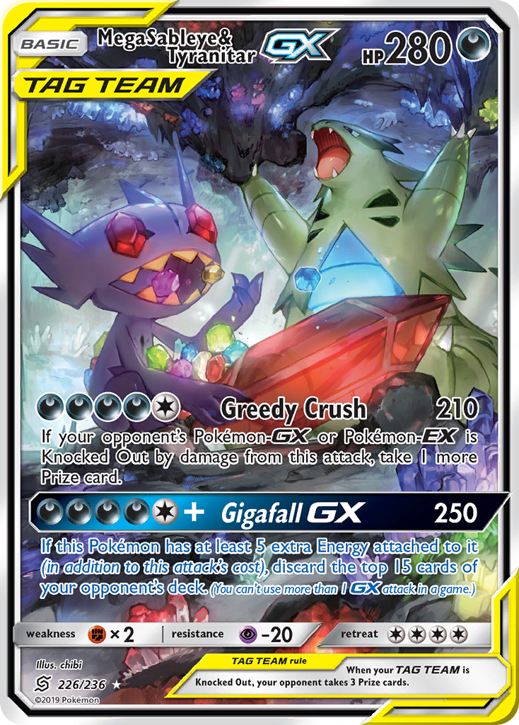 Mega Sableye & Tyranitar GX (226/236) [Sun & Moon: Unified Minds] | Card Merchant Takapuna