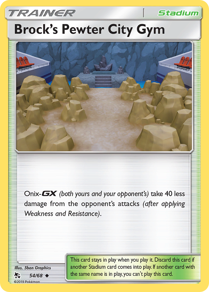 Brock's Pewter City Gym (54/68) [Sun & Moon: Hidden Fates] | Card Merchant Takapuna