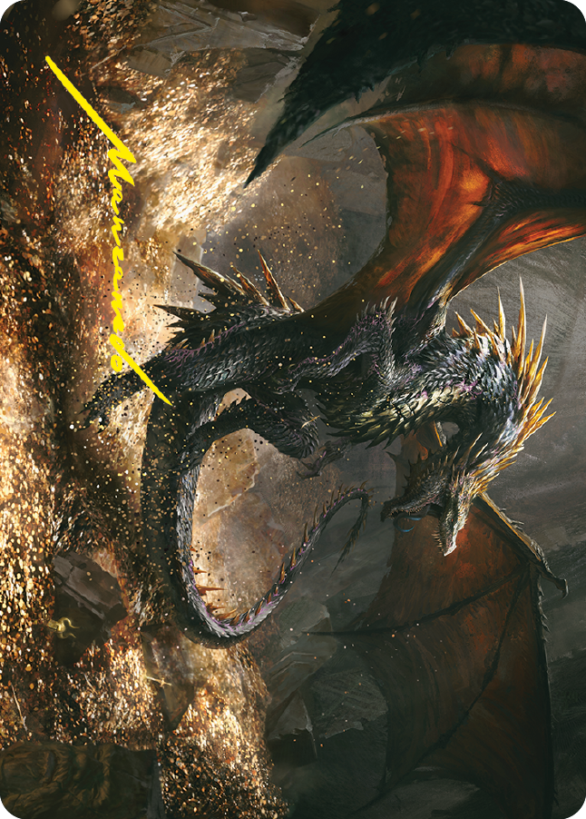 Cavern-Hoard Dragon Art Card (Gold-Stamped Signature) [The Lord of the Rings: Tales of Middle-earth Art Series] | Card Merchant Takapuna