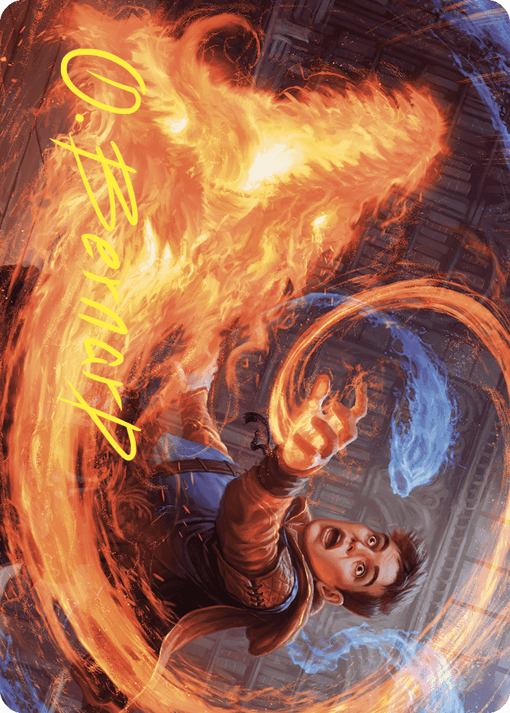 Frantic Firebolt Art Card (Gold-Stamped Signature) [Wilds of Eldraine Art Series] | Card Merchant Takapuna