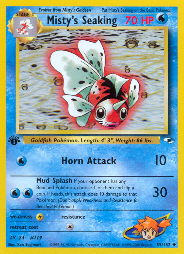 Misty's Seaking (55/132) [Gym Heroes 1st Edition] | Card Merchant Takapuna