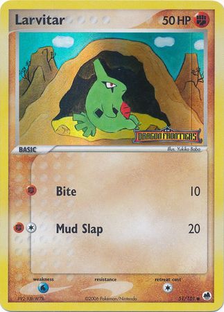 Larvitar (51/101) (Stamped) [EX: Dragon Frontiers] | Card Merchant Takapuna