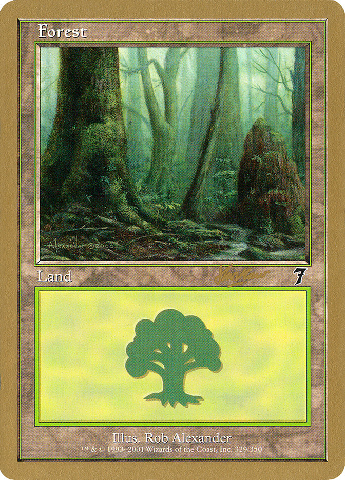 Forest (329) (Sim Han How) [World Championship Decks 2002] | Card Merchant Takapuna