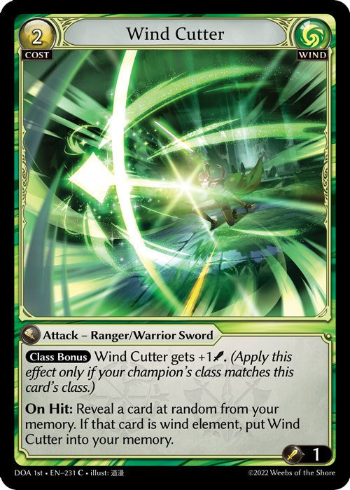 Wind Cutter (231) [Dawn of Ashes: 1st Edition] | Card Merchant Takapuna