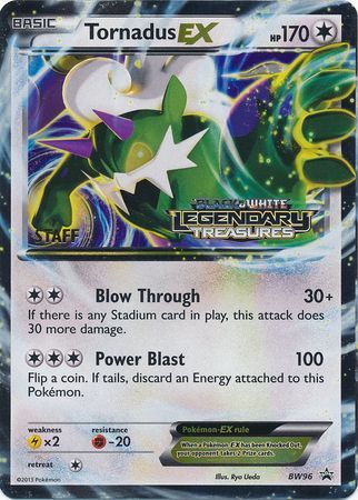 Tornadus EX (BW96) (Staff Prerelease Promo) [Black & White: Black Star Promos] | Card Merchant Takapuna