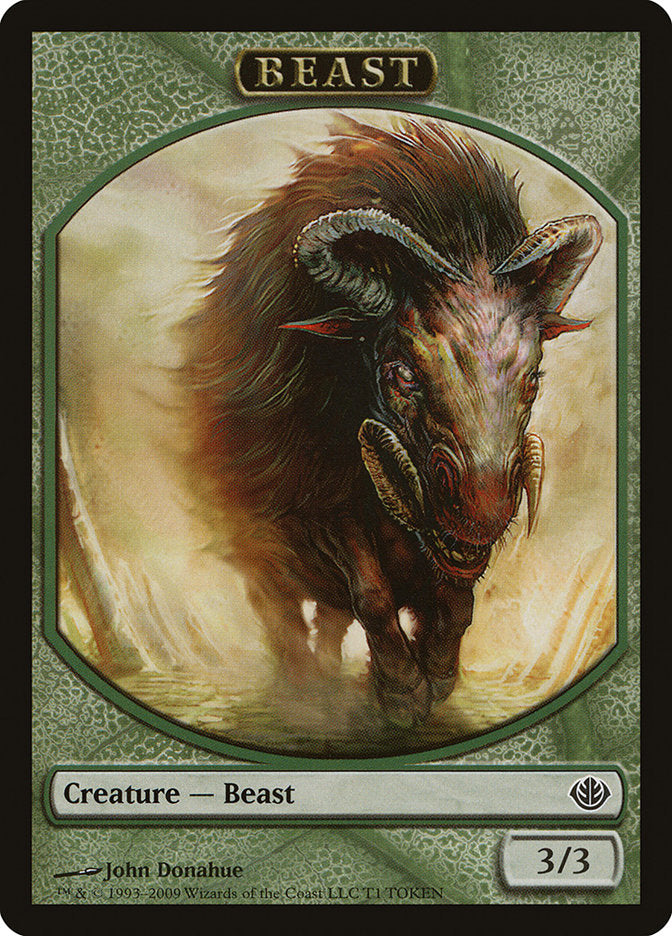 Beast Token (T1) [Duel Decks: Garruk vs. Liliana Tokens] | Card Merchant Takapuna