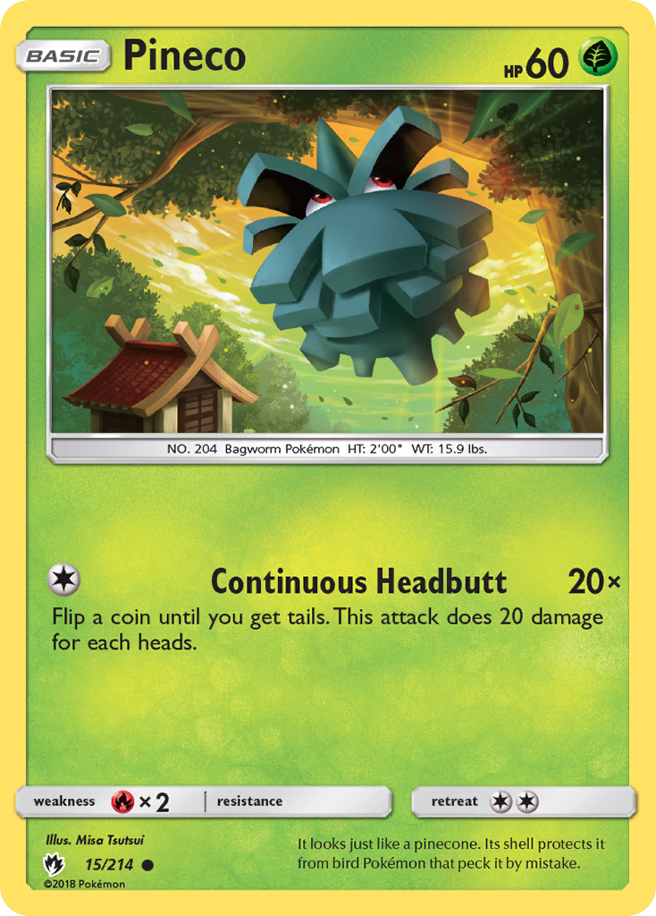 Pineco (15/214) [Sun & Moon: Lost Thunder] | Card Merchant Takapuna
