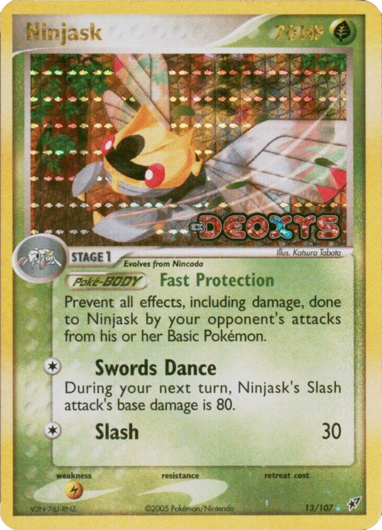 Ninjask (13/107) (Stamped) [EX: Deoxys] | Card Merchant Takapuna