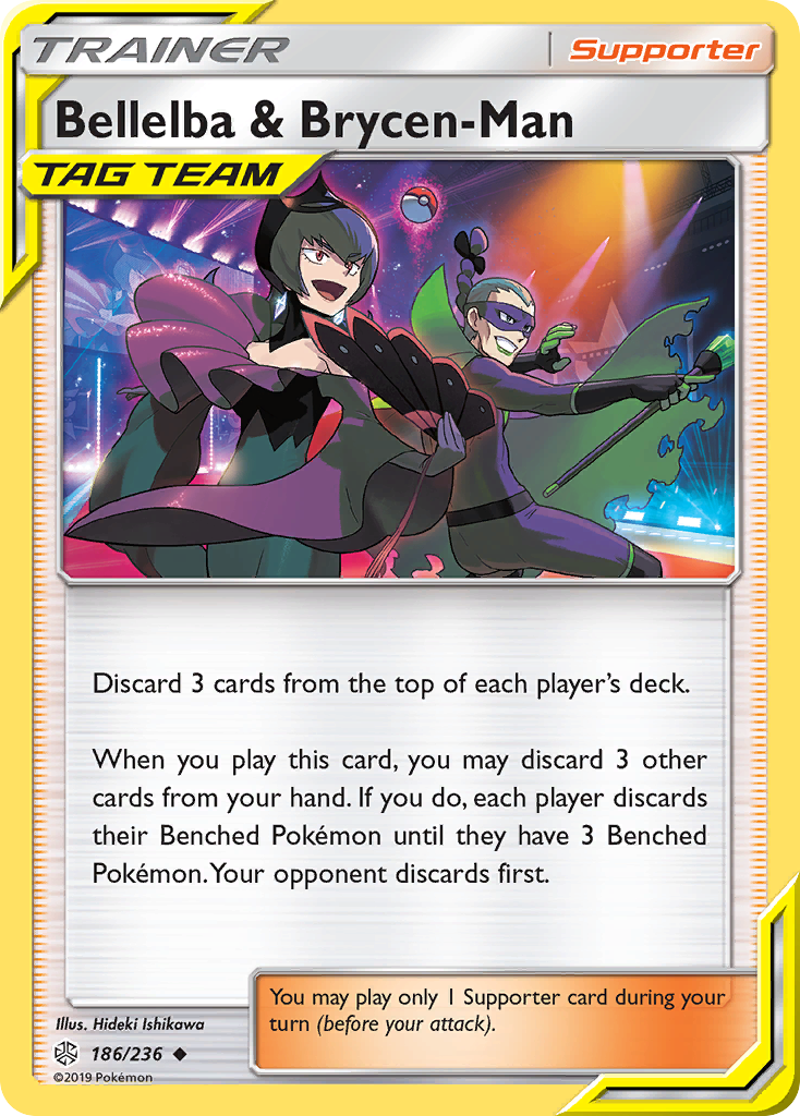 Bellelba & Brycen-Man (186/236) [Sun & Moon: Cosmic Eclipse] | Card Merchant Takapuna