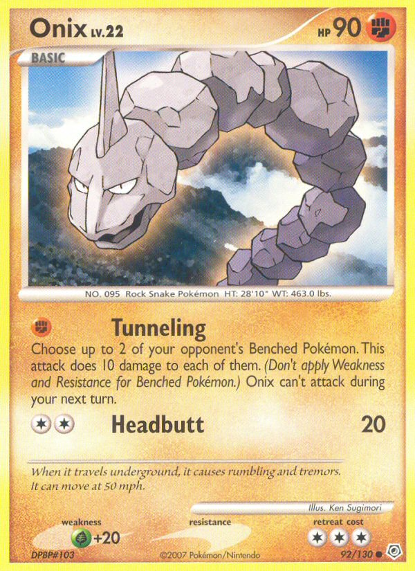 Onix (92/130) [Diamond & Pearl: Base Set] | Card Merchant Takapuna