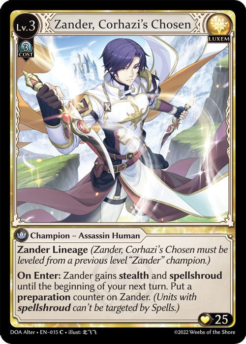 Zander, Corhazi's Chosen (015) [Dawn of Ashes: Alter Edition] | Card Merchant Takapuna