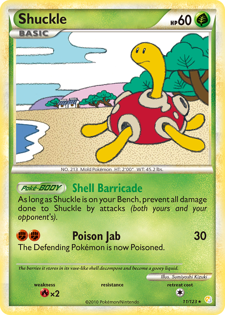 Shuckle (11/123) [HeartGold & SoulSilver: Base Set] | Card Merchant Takapuna
