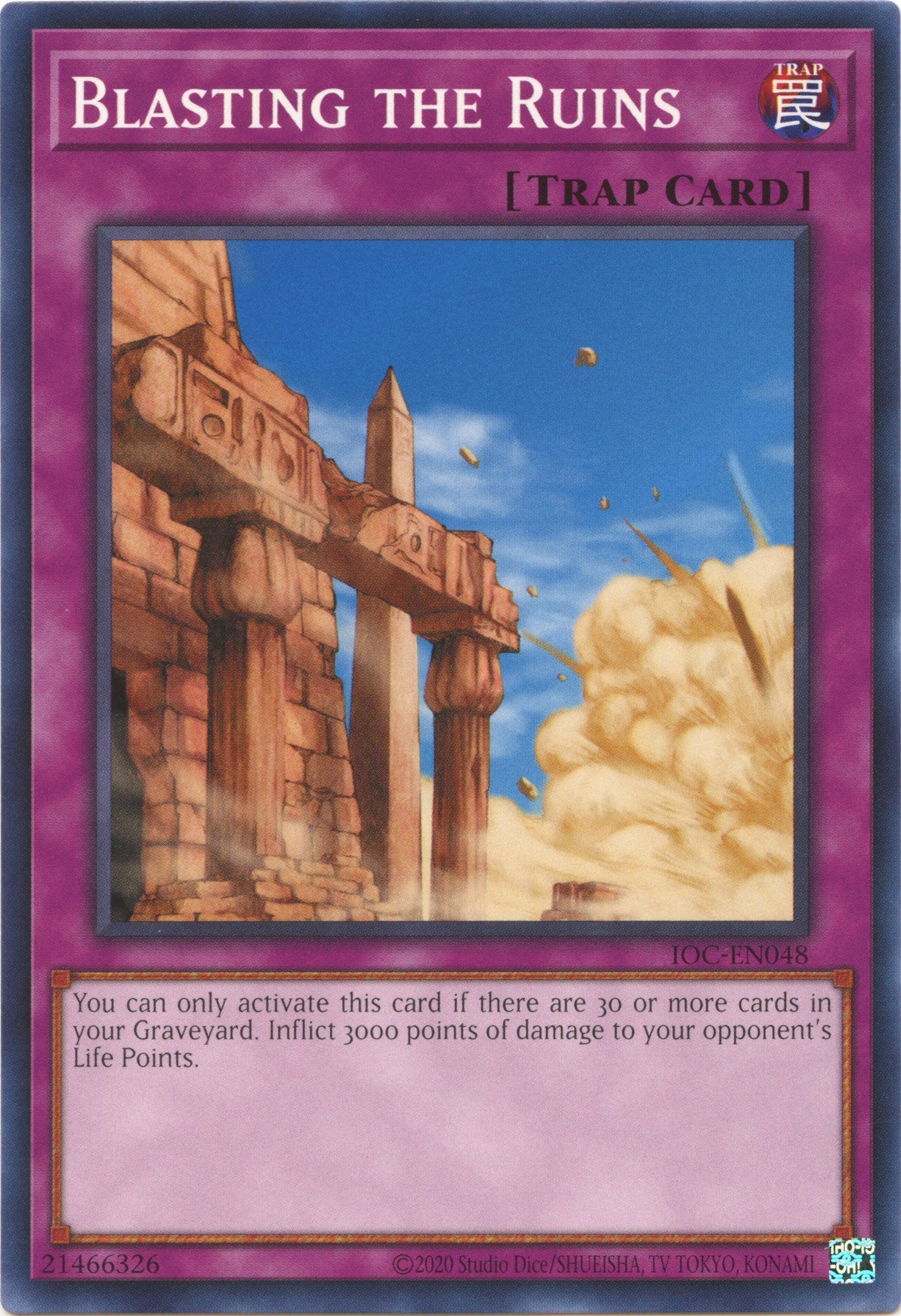 Blasting the Ruins (25th Anniversary) [IOC-EN048] Common | Card Merchant Takapuna