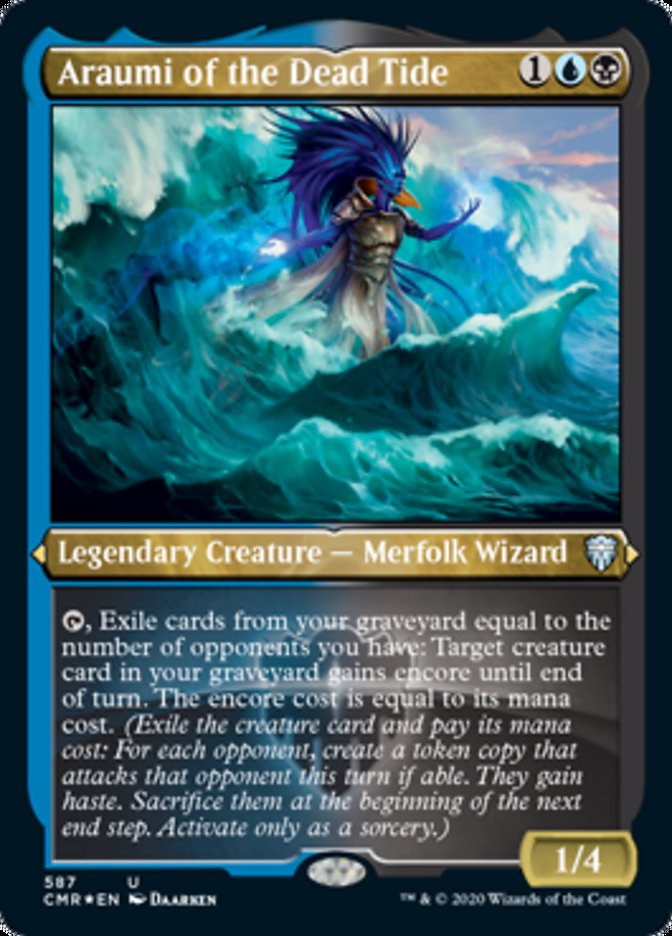 Araumi of the Dead Tide (Etched) [Commander Legends] | Card Merchant Takapuna