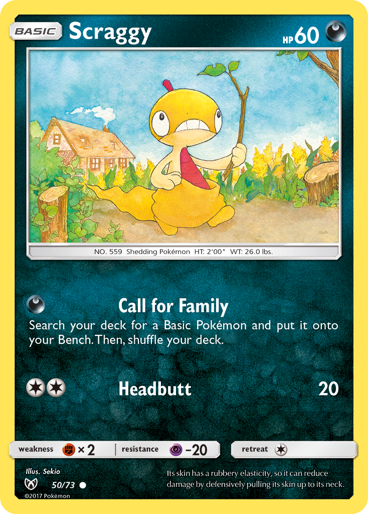 Scraggy (50/73) [Sun & Moon: Shining Legends] | Card Merchant Takapuna