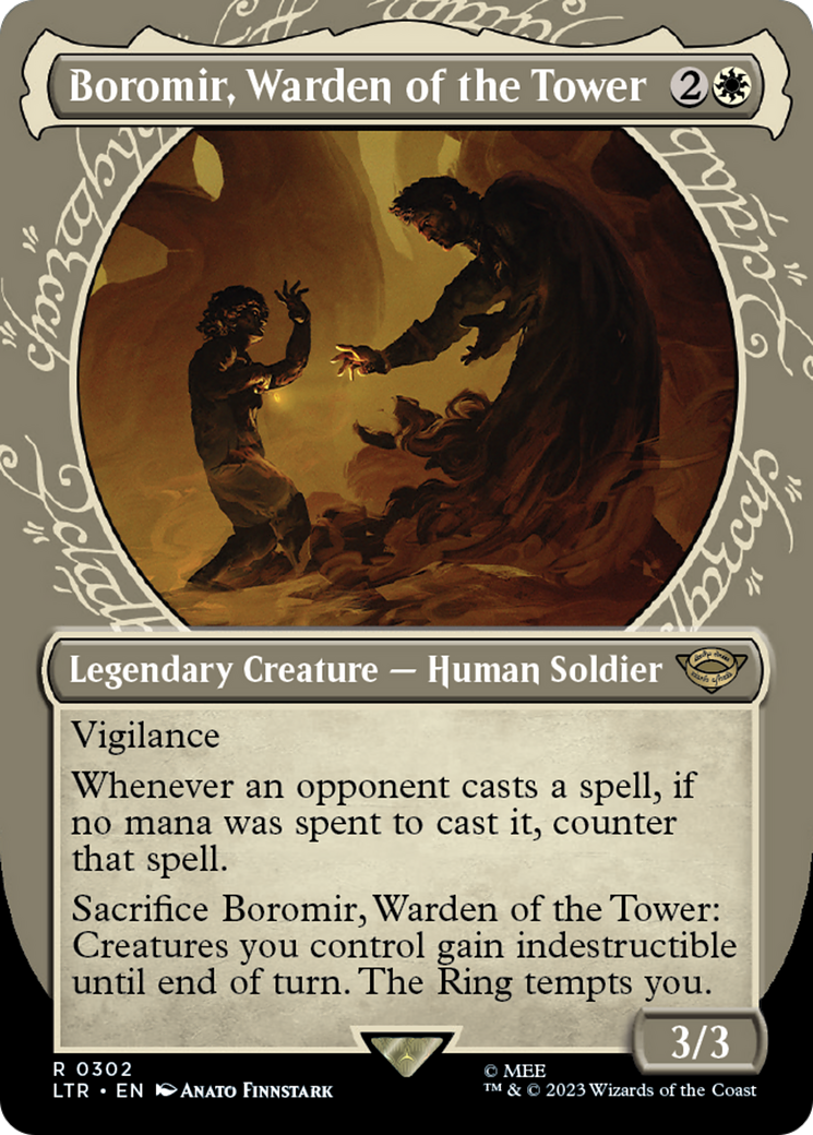 Boromir, Warden of the Tower (Showcase Ring Frame) [The Lord of the Rings: Tales of Middle-Earth] | Card Merchant Takapuna
