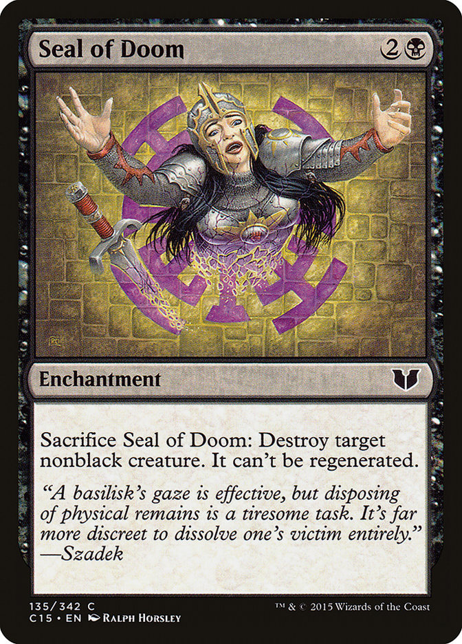 Seal of Doom [Commander 2015] | Card Merchant Takapuna