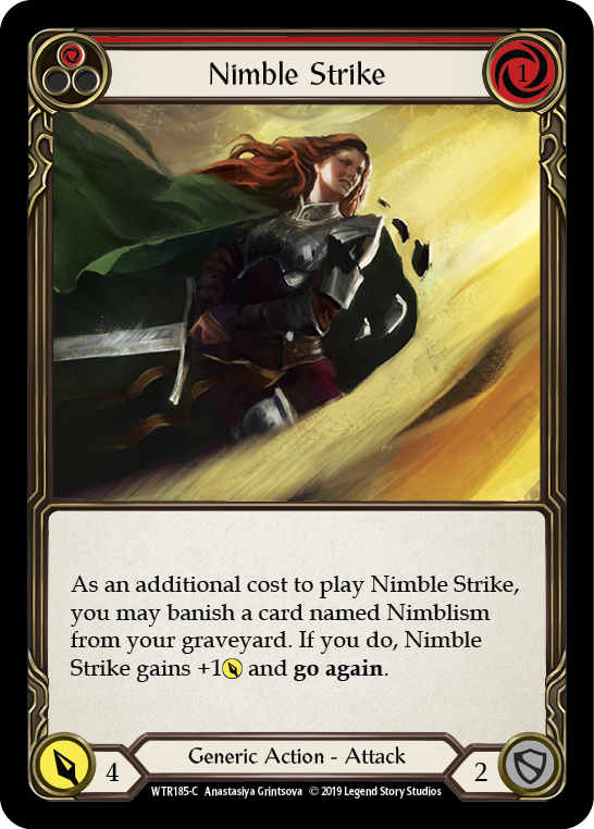 Nimble Strike (Red) [WTR185-C] (Welcome to Rathe)  Alpha Print Normal | Card Merchant Takapuna