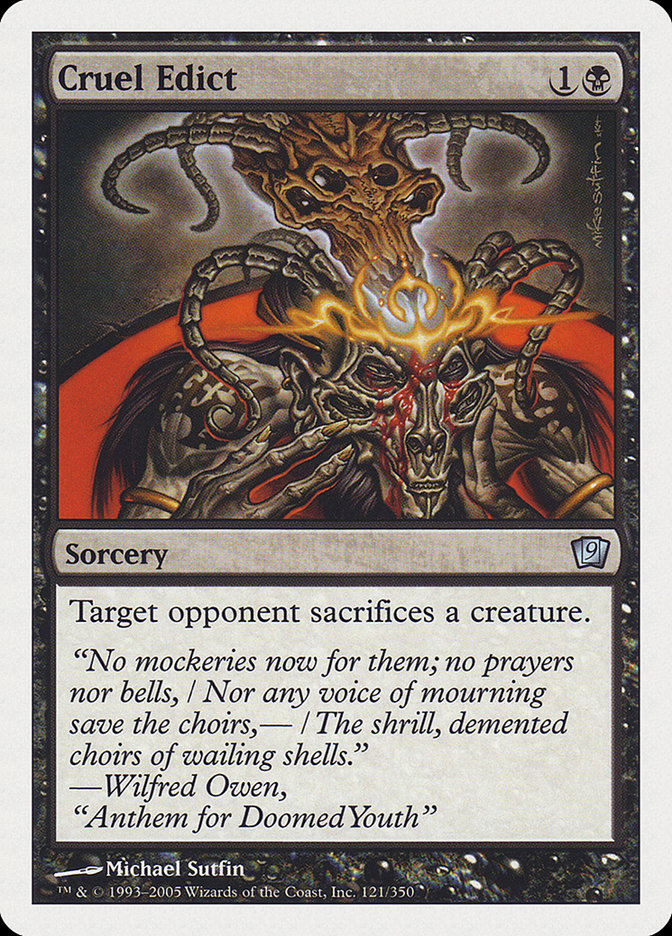 Cruel Edict [Ninth Edition] | Card Merchant Takapuna
