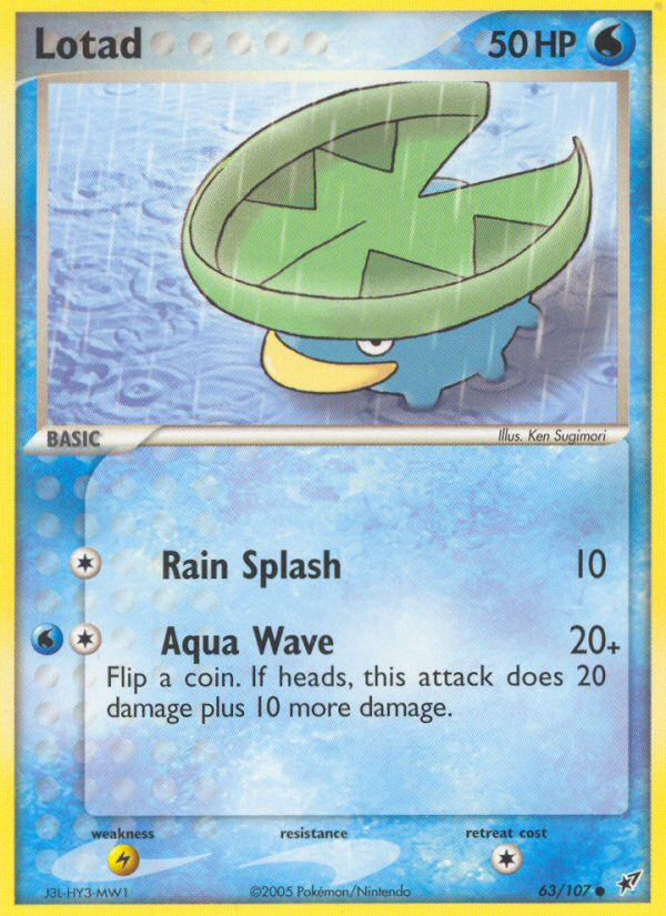 Lotad (63/107) [EX: Deoxys] | Card Merchant Takapuna