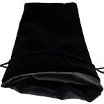 Dice Bag Large Black Velvet with Black Satin Lining | Card Merchant Takapuna
