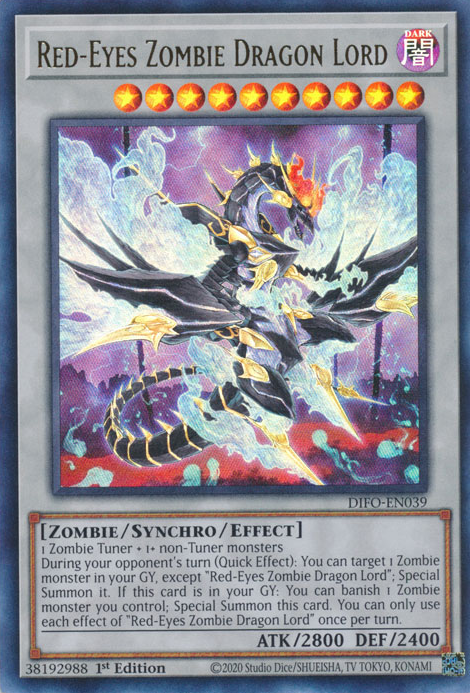 Red-Eyes Zombie Dragon Lord [DIFO-EN039] Ultra Rare | Card Merchant Takapuna