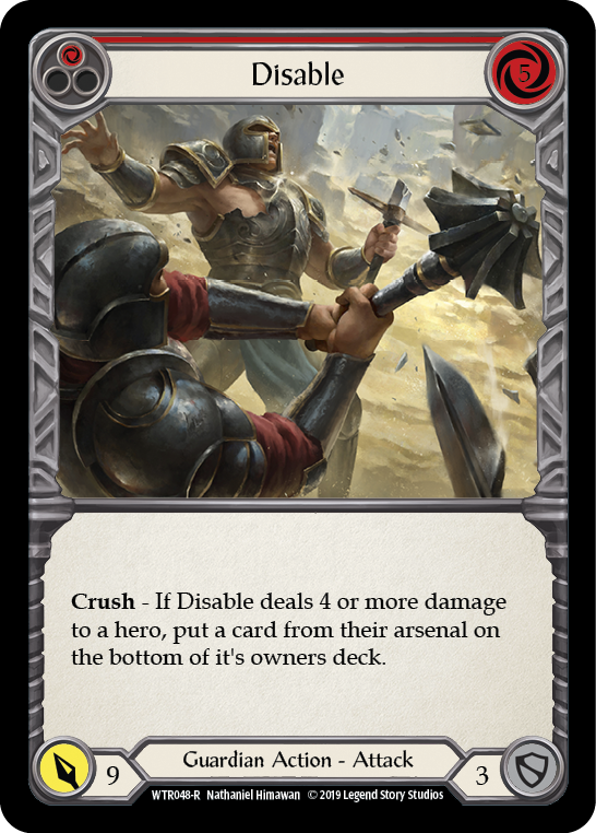 Disable (Red) [WTR048-R] (Welcome to Rathe)  Alpha Print Normal | Card Merchant Takapuna