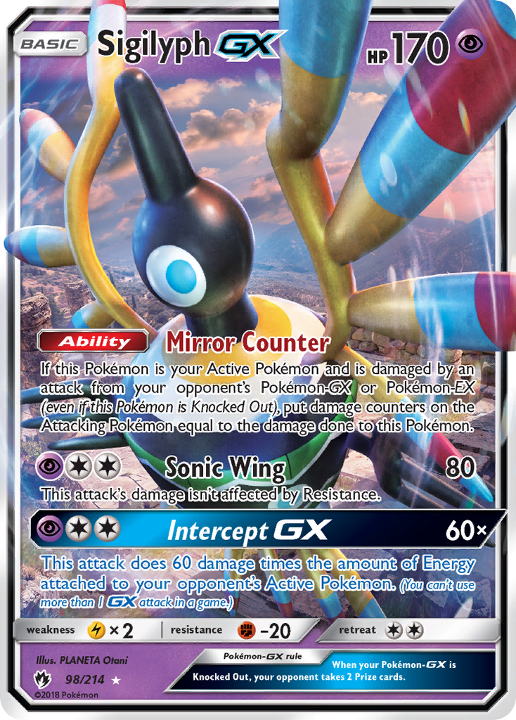 Sigilyph GX (98/214) [Sun & Moon: Lost Thunder] | Card Merchant Takapuna