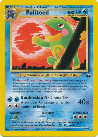 Politoed (27/75) [Neo Discovery Unlimited] | Card Merchant Takapuna