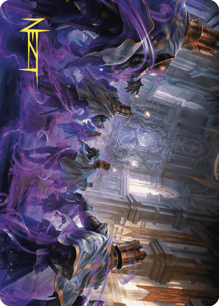 Eerie Interference Art Card (Gold-Stamped Signature) [Wilds of Eldraine Art Series] | Card Merchant Takapuna