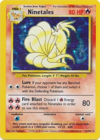 Ninetales (12/102) [Base Set Unlimited] | Card Merchant Takapuna