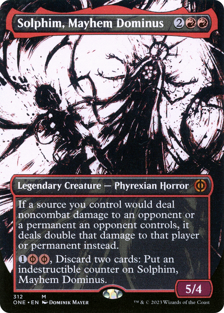 Solphim, Mayhem Dominus (Borderless Ichor) [Phyrexia: All Will Be One] | Card Merchant Takapuna