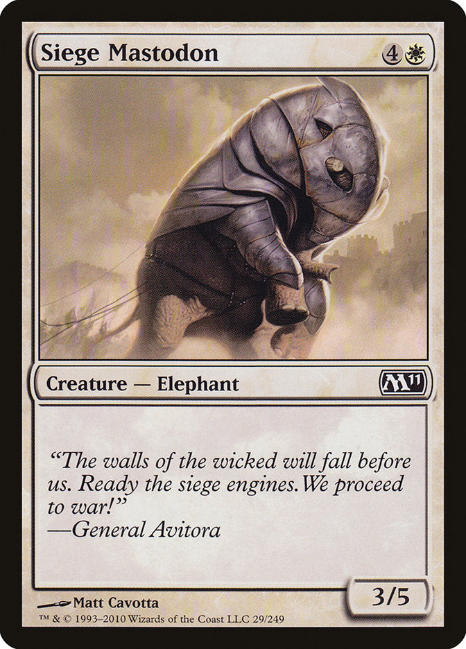 Siege Mastodon [Magic 2011] | Card Merchant Takapuna