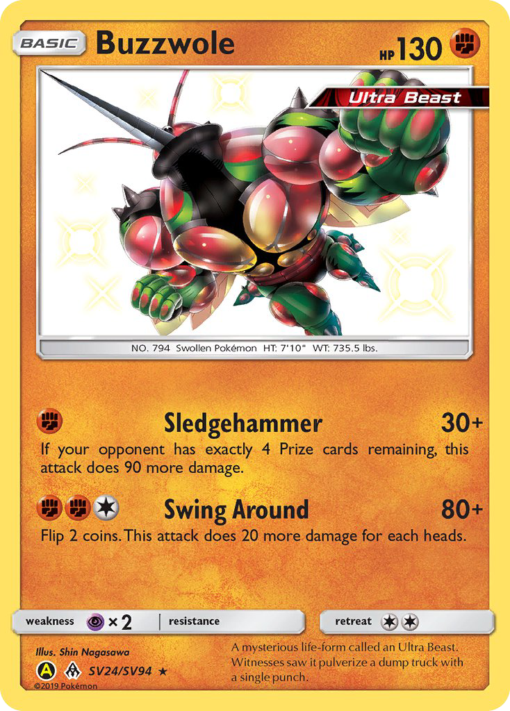 Buzzwole (SV24/SV94) [Sun & Moon: Hidden Fates - Shiny Vault] | Card Merchant Takapuna