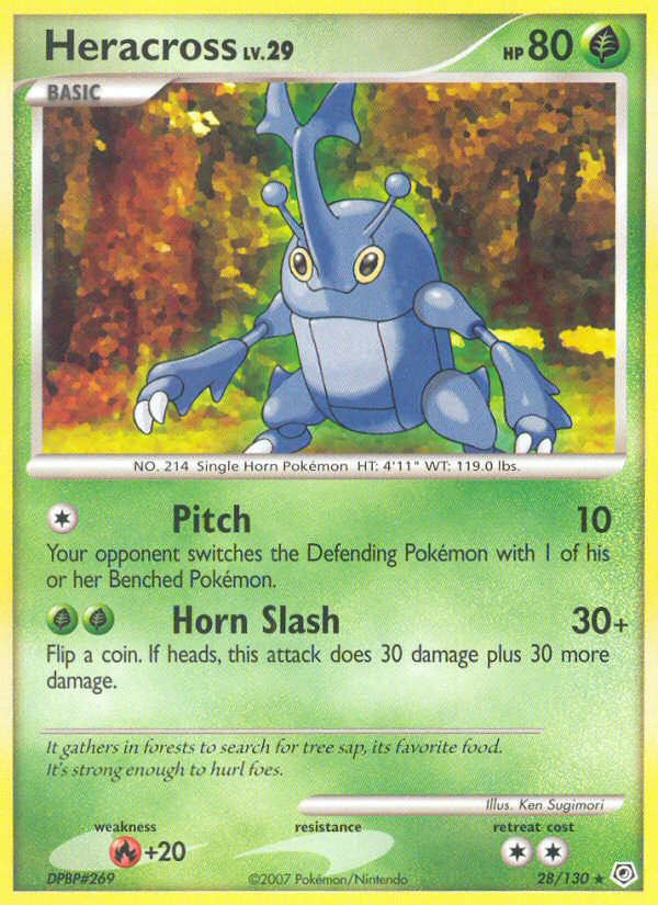 Heracross (28/130) [Diamond & Pearl: Base Set] | Card Merchant Takapuna