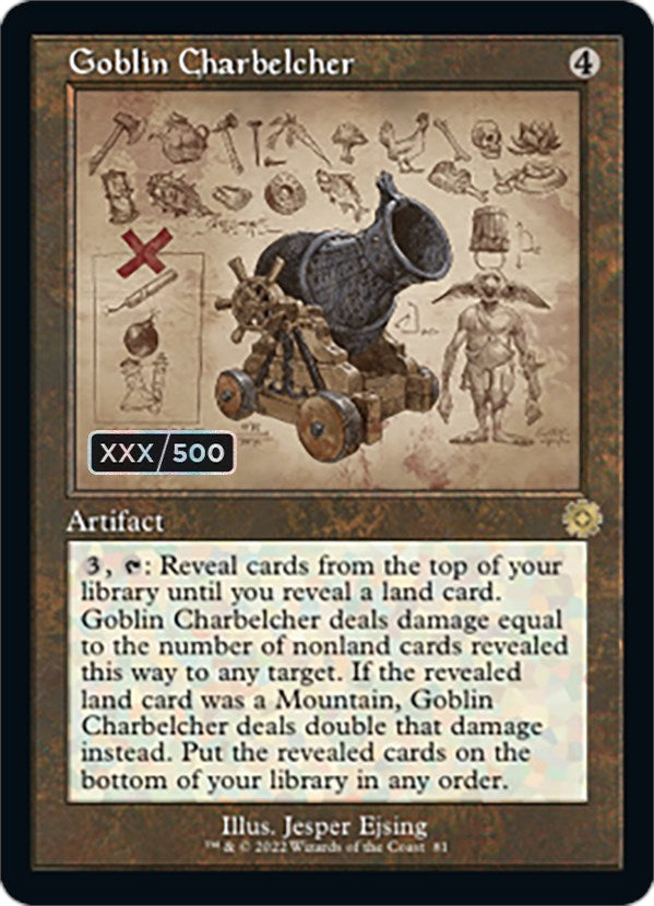 Goblin Charbelcher (Retro Schematic) (Serialized) [The Brothers' War Retro Artifacts] | Card Merchant Takapuna