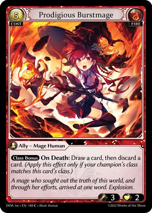 Prodigious Burstmage (148) [Dawn of Ashes: 1st Edition] | Card Merchant Takapuna