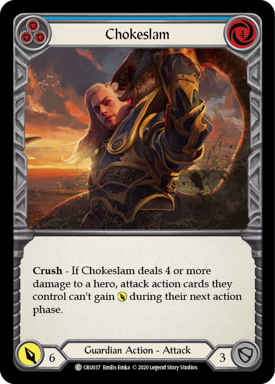 Chokeslam (Blue) [CRU037] (Crucible of War)  1st Edition Normal | Card Merchant Takapuna