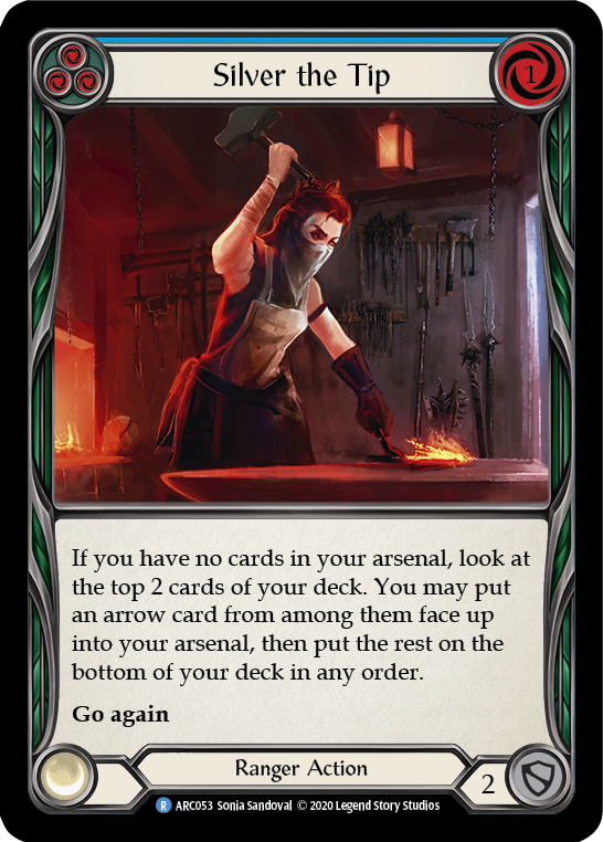 Silver the Tip (Blue) [U-ARC053] (Arcane Rising Unlimited)  Unlimited Rainbow Foil | Card Merchant Takapuna