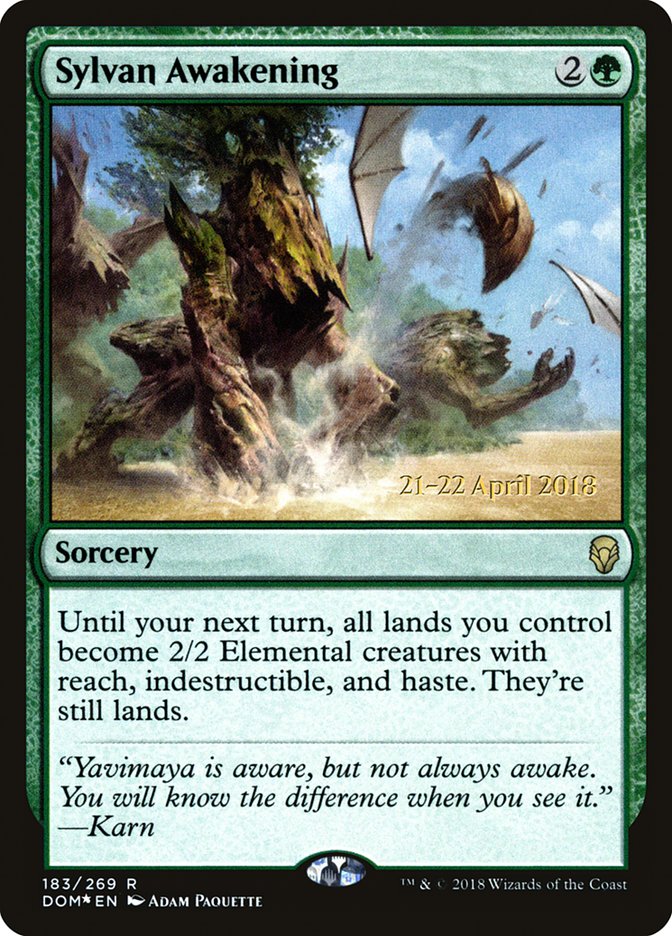 Sylvan Awakening [Dominaria Prerelease Promos] | Card Merchant Takapuna