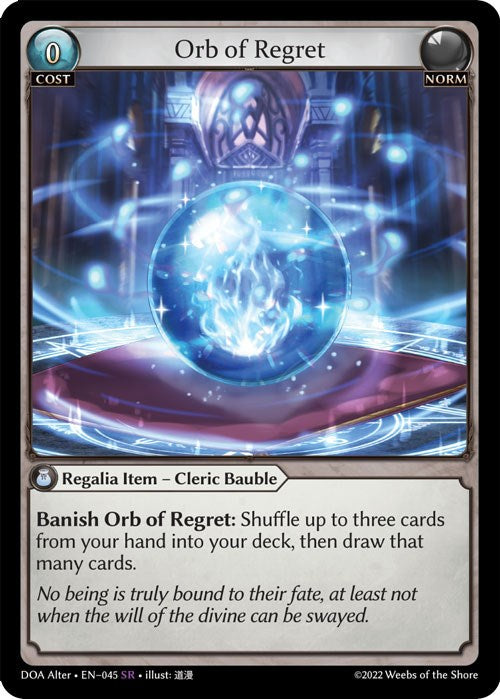 Orb of Regret (045) [Dawn of Ashes: Alter Edition] | Card Merchant Takapuna