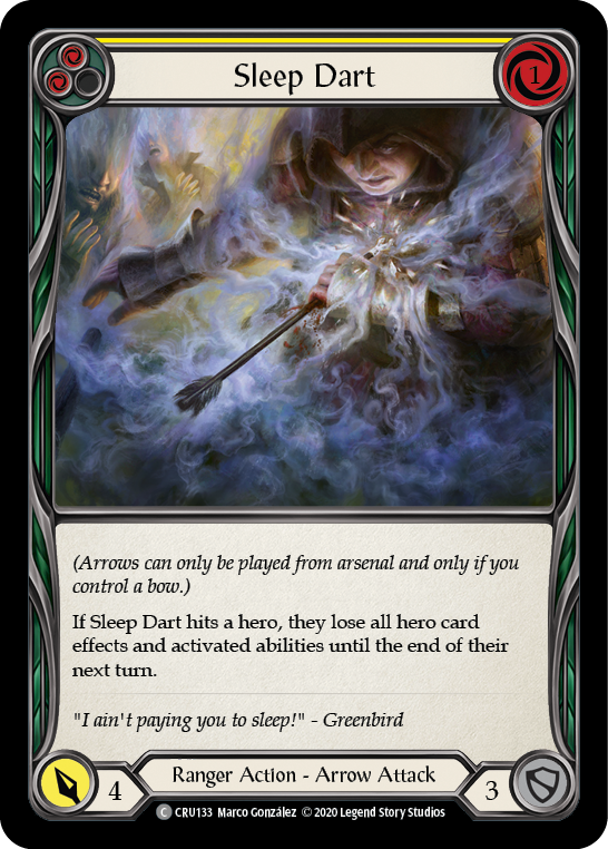Sleep Dart (Yellow) [CRU133] (Crucible of War)  1st Edition Rainbow Foil | Card Merchant Takapuna