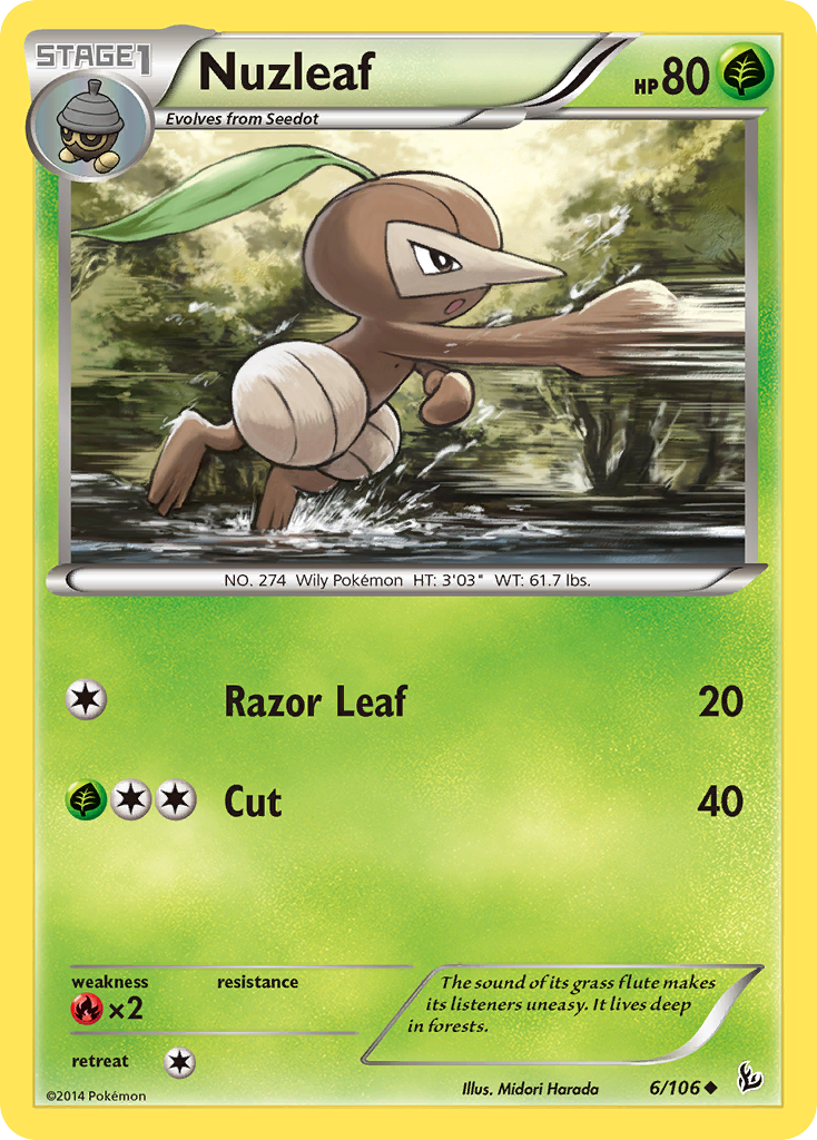 Nuzleaf (6/106) [XY: Flashfire] | Card Merchant Takapuna