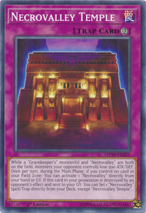 Necrovalley Temple [MP19-EN205] Common | Card Merchant Takapuna