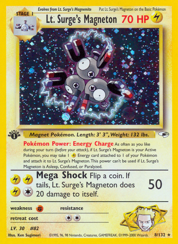 Lt. Surge's Magneton (8/132) [Gym Heroes 1st Edition] | Card Merchant Takapuna