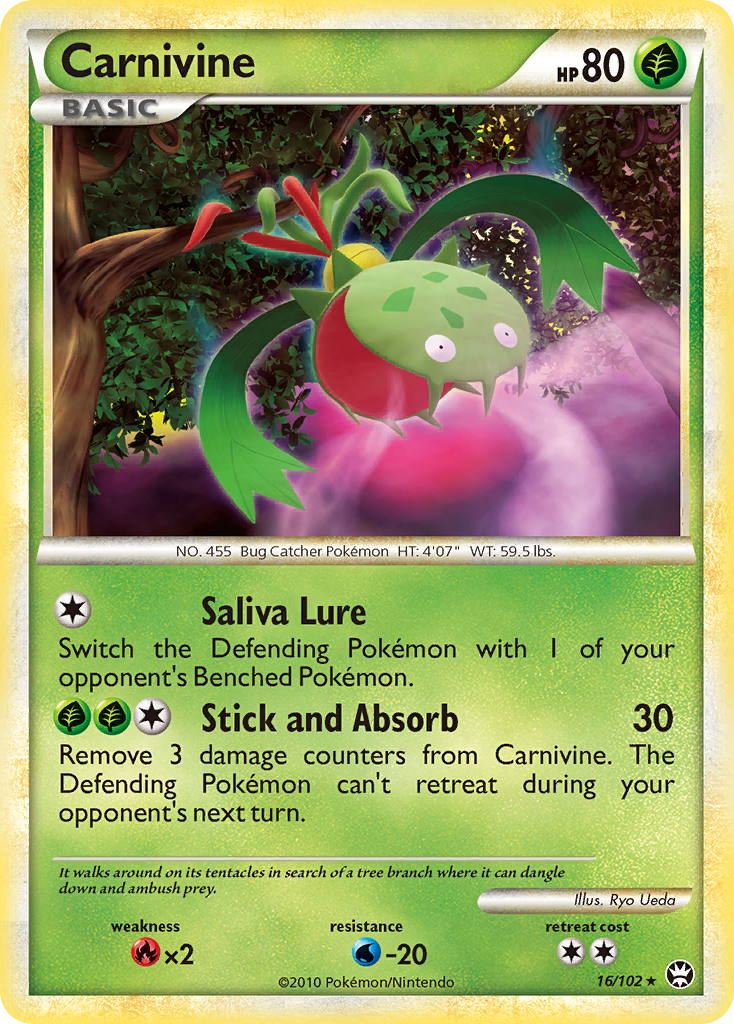 Carnivine (16/102) [HeartGold & SoulSilver: Triumphant] | Card Merchant Takapuna