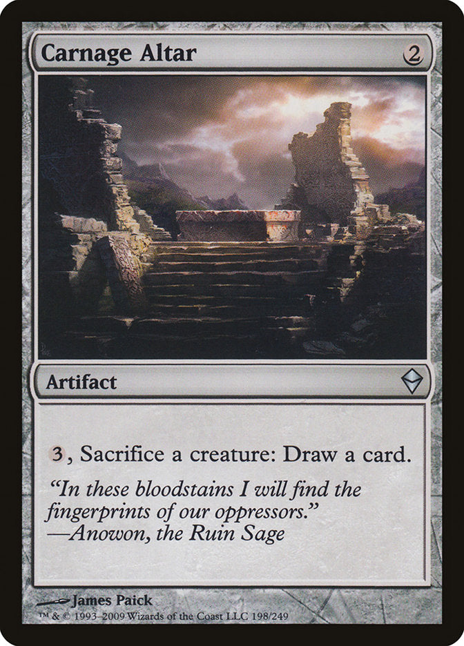 Carnage Altar [Zendikar] | Card Merchant Takapuna