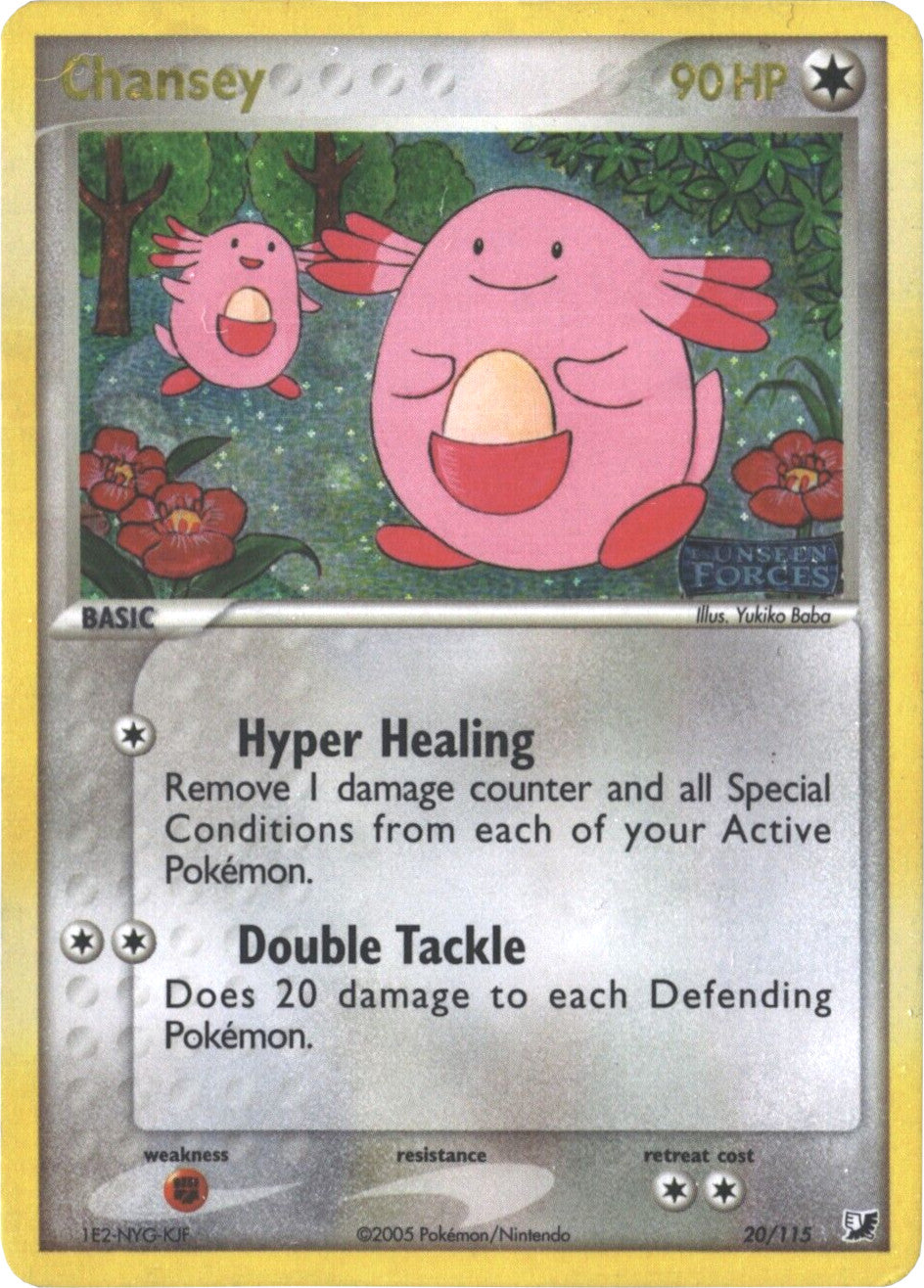 Chansey (20/115) (Stamped) [EX: Unseen Forces] | Card Merchant Takapuna