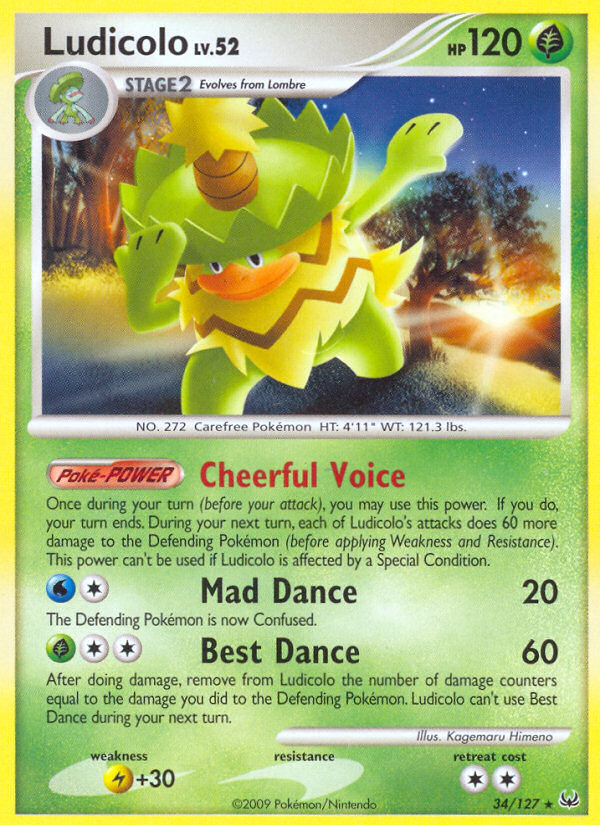 Ludicolo (34/127) [Platinum: Base Set] | Card Merchant Takapuna